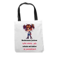 Torebki damskie - Torba na ramię czarny uchwyt śmieszny tekst Mi 034 - miniaturka - grafika 1