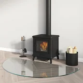 Akcesoria kominkowe - Panel kominkowy, szklany, półokrągły, 1200x600 mm - miniaturka - grafika 1