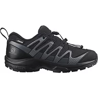 Buty dla chłopców - Salomon XA PRO 3D V8 CSWP Unisex dziecięce wodoszczelne buty trekkingowe, Black Ebony - 33 EU - miniaturka - grafika 1
