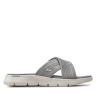 Klapki i japonki damskie - Klapki Skechers Go Walk Flex Sandal-Impressed 141420/GRY Szary - miniaturka - grafika 1