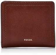 Portfele - Fossil Mały składany portfel RFID dla kobiet o długości 10,2 cm x 2,5 cm szerokości x 8,9 cm wysoki, Brązowy - miniaturka - grafika 1