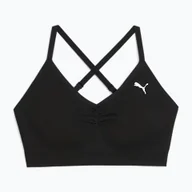 Bielizna sportowa damska - Biustonosz fitness PUMA Move Shapeluxe Seamless puma black - miniaturka - grafika 1