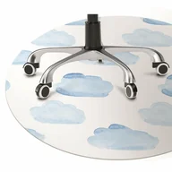 Podnóżki, podpórki, podkładki - Podkładka pod krzesło obrotowe Chmury fi100 cm - miniaturka - grafika 1