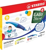 Pióra kulkowe - STABILO EASYOriginal Pióro kulkowe - Schoolpack x 12 ergonomicznych długopisów + 12 wkładów - miniaturka - grafika 1
