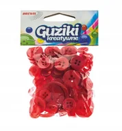 Dekoratorstwo - Brewis Guziki 40g czerwone VB8763 - miniaturka - grafika 1