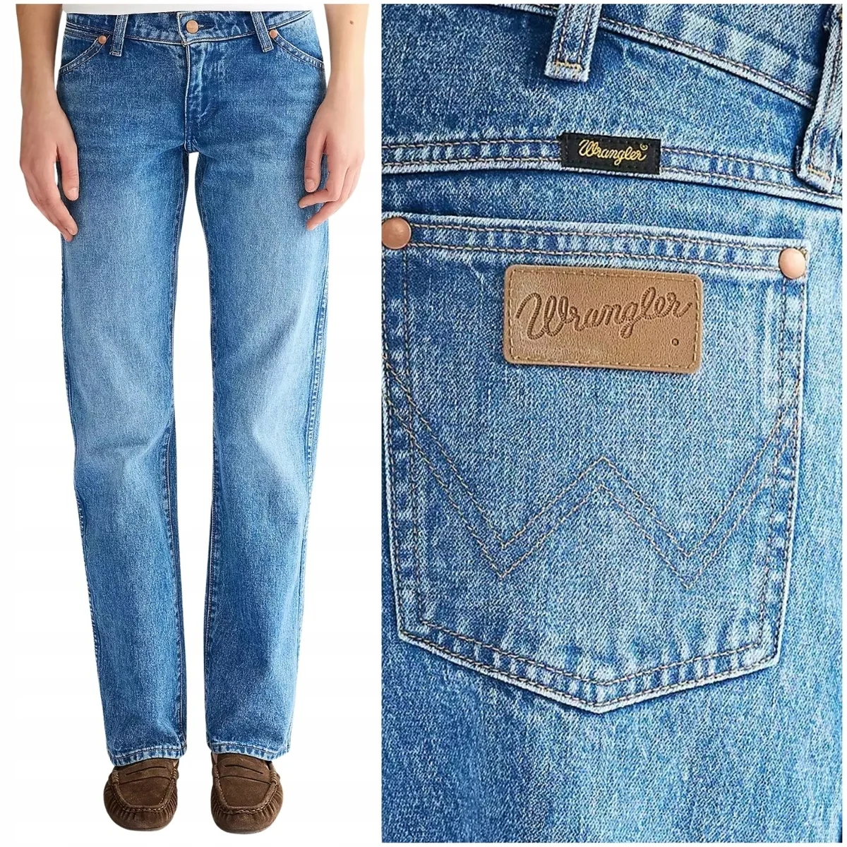 Wrangler Low Rise Cowboy Jean proste damskie spodnie jeansowe W27 L32