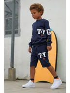 Spodenki damskie - Tygo & Vito Szorty dresowe "Brad" w kolorze granatowym - miniaturka - grafika 1