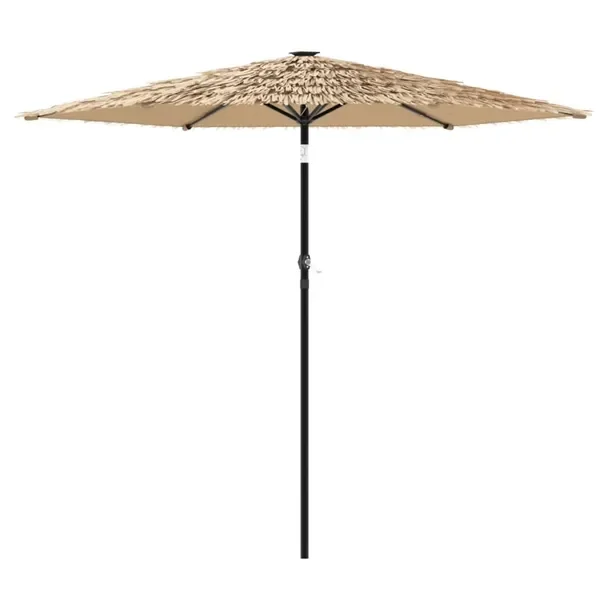 Parasol ogrodowy LED brązowy 268x268x226 cm