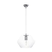 Lampy sufitowe - Keter Lighting Eve lampa wisząca 1x60W srebrny/szkło przezroczyste 900 - miniaturka - grafika 1