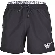Kąpielówki męskie - Emporio Armani Swimwear Emporio Armani Man's bokserki męskie, z logo, czarne, 48, czarny - miniaturka - grafika 1