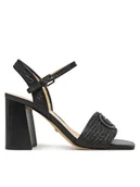 Sandały damskie - Guess Sandały FLJGNK FAB03 Czarny - miniaturka - grafika 1