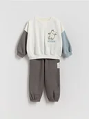Bluzy i sweterki niemowlęce - Reserved - Bawełniany komplet Muminki - ciemnoszary - miniaturka - grafika 1