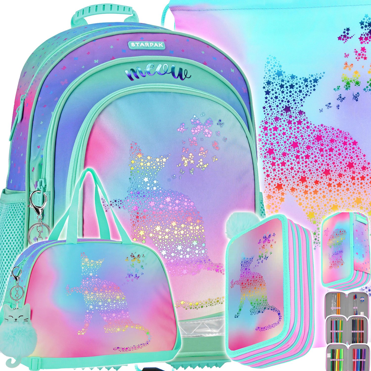 Tornister Plecak Szkolny Dla Dziewczynki Kot Kitty Do 1 3 Klasy Torba