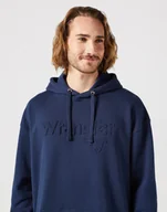 Bluzy męskie - Męska bluza nierozpinana Wrangler LOGO L - miniaturka - grafika 1