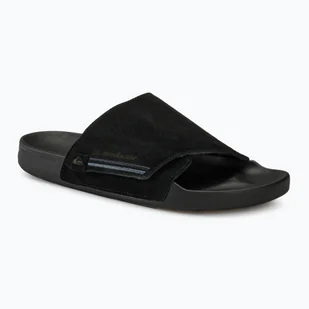 Klapki męskie Quiksilver Rivi Suede black 1 - Klapki i japonki męskie - miniaturka - grafika 1