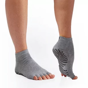 Gaiam Skarpetki Antypoślizgowe Do Jogi Szare Bez Palców Dwupak 63708 - Skarpetki dla dzieci - miniaturka - grafika 1