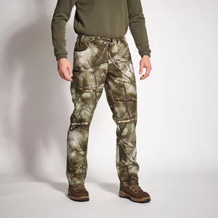 Spodnie myśliwskie Solognac 100 camo treemetic polarowe - Odzież trekkingowa męska - miniaturka - grafika 1