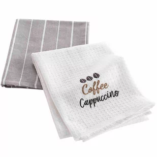 Bawełniane ręczniki kuchenne CAPPUCCINO, 2 sztuki - Ściereczki, gąbki, czyściki - miniaturka - grafika 1