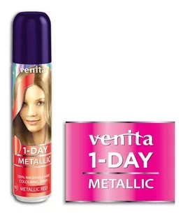 Venita 1-Day, spray koloryzujący do włosów, M2 Metallic Red, 50 ml - Farby do włosów i szampony koloryzujące - miniaturka - grafika 1