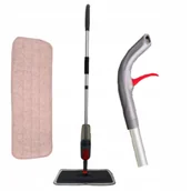 Miotły, szufle, mopy - Mop Płaski Ze Spryskiwaczem 118Cm Zbiornik 350 Ml Wkład Z Mikrofibry Kraft - miniaturka - grafika 1