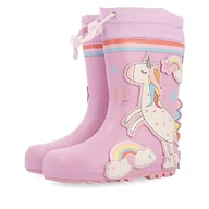 Kalosze damskie - Kalosze malva z nadrukiem jednorożca dla dziewczynek i chłopców kinloss, Fiołkowy, 26 EU - miniaturka - grafika 1