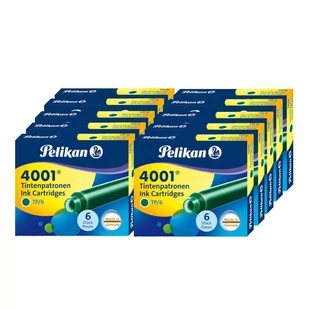 Pelikan 300087  10 opakowań w puszce 6 wkłady ciemno-zielony 300087 - Naboje i atramenty - miniaturka - grafika 1