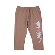 Legginsy - Legginsy 3/4 dziewczęce, beżowe z kotkiem, Tup Tup - miniaturka - grafika 1