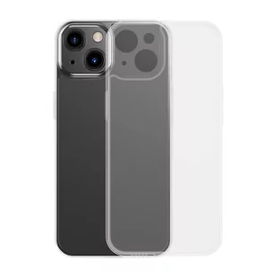 Baseus Frosted Glass Case etui pokrowiec do iPhone 13 sztywna obudowa z żelową ramką przezroczysty ARWS000602 - Etui i futerały do telefonów - miniaturka - grafika 1