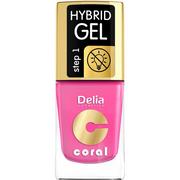 Pozostałe kosmetyki - Delia Cosmetics Coral Hybrid Gel Emalia do paznokci nr 22 landrynkowy róż 11ml - miniaturka - grafika 1