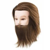 Manekiny wystawowe - Manekin Głowa treningowa Męska Z Brodą Model męski włos naturalny - miniaturka - grafika 1