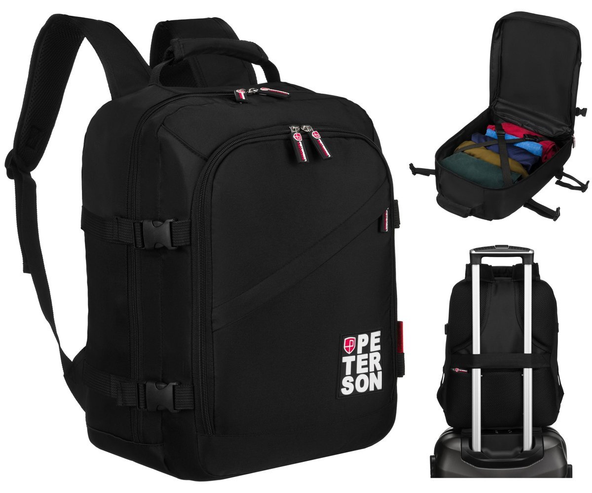 Plecak Do Samolotu 40X30X20 Bagaż Podręczny Kabinowy Mocny Lekki Peterson