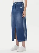 Spódnice - adidas Spódnica jeansowa adicolor 3-Stripes JW2658 Niebieski Regular Fit - miniaturka - grafika 1