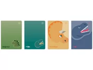Zeszyty szkolne - Interdruk N-Zeszyt A5 Dinozaurus 70g, trzy linie 16 kartek - miniaturka - grafika 1