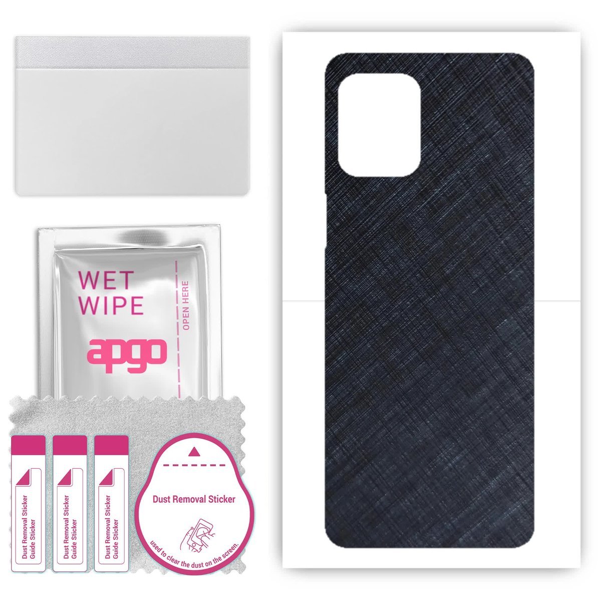 Folia naklejka skórka strukturalna na TYŁ do Motorola Moto Edge S - Tytan Niebieski - apgo SKINS