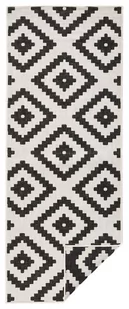 Czarno-kremowy dywan dwustronny odpowiedni na zewnątrz NORTHRUGS Malta, 80x150 cm - Dywany zewnętrzne - miniaturka - grafika 1
