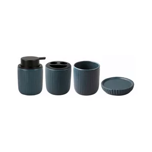 Niebieski ceramiczny zestaw akcesoriów łazienkowych Neat – PT LIVING - Akcesoria łazienkowe - miniaturka - grafika 1