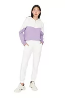 Spodnie damskie - Trendyol Damskie spodnie dresowe o normalnej talii Skinny Fit Jogger, Ecru, S - miniaturka - grafika 1