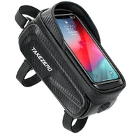 Selfie stick - Etui/uchwyt rowerowy TAKEZERO TZ01 sakwa na ramę czarny/black - miniaturka - grafika 1