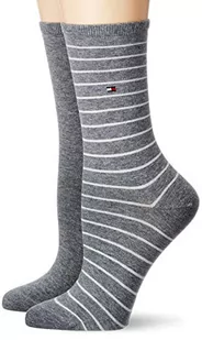 Tommy Hilfiger Skarpety damskie Small Stripe Socks, szary (middle grey melange), 39-42 EU - Skarpetki damskie - miniaturka - grafika 1