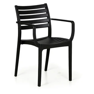 B2B Partner Krzesło ogrodowe SLENDER, czarny, 4 szt. VC1081 black - Fotele i krzesła ogrodowe - miniaturka - grafika 1