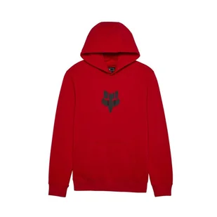 BLUZA Z KAPTUREM FOX HEAD FLEECE PO FLAME RED - Bluzy męskie - miniaturka - grafika 1