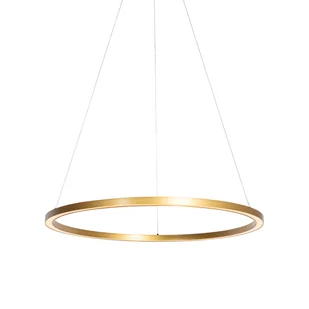 QAZQA Professional Złota lampa wisząca 80cm z wbudowanym LEDem 3-stopniowym ściemniaczem - Girello - Lampy sufitowe - miniaturka - grafika 1