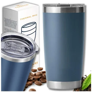 Tressari kubek termiczny niebieski 600ML stal nierdzewna podwójna izolacja na podróż - Kubki termiczne - miniaturka - grafika 1