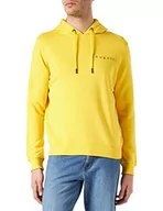 Bluzy męskie - bugatti Męska bluza z kapturem, żółty, M - miniaturka - grafika 1