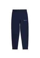Spodnie męskie - Champion Legacy Authentic Pants-Script Logo Powerblend Fleece elastyczny kombinezon spodnie męskie, Blu Marino, S - miniaturka - grafika 1