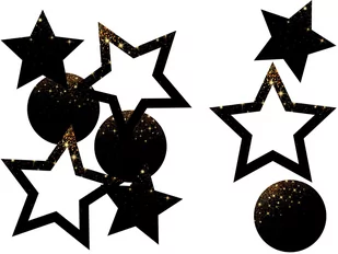 Dekoracja dwustronna Sparkling - 12 szt. - Sylwester - miniaturka - grafika 1