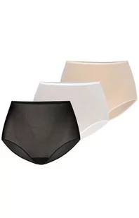 Retro figi wysokie 306 3-pack, Kolor czarny-biały-beżowy, Rozmiar L, Teyli - Primodo.com - Majtki damskie - miniaturka - grafika 1