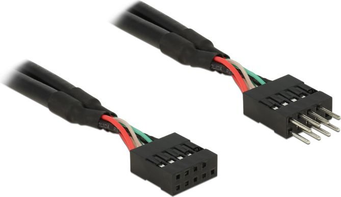 Delock USB 9 pin - USB 9 pin, 0.1m, 83872