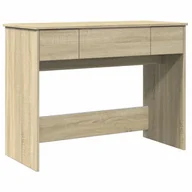 Toaletki - vidaXL Toaletka z lustrem dąb sonoma 100x45x76 cm - miniaturka - grafika 1