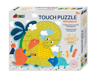 Avenir Avenir 6305057 puzzle sensoryczne dinozaury, puzzle dla dzieci od 3 lat, 4 x 4 części 6305057 - Puzzle - miniaturka - grafika 1